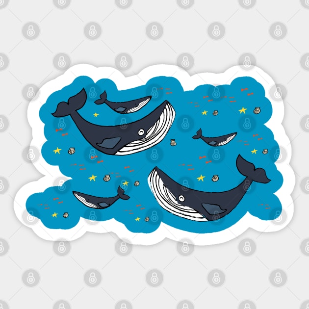 Whale Sticker by bruxamagica